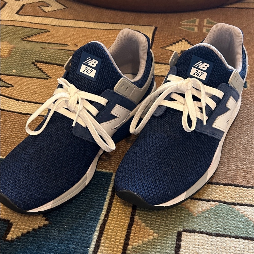 New Balance Navy and White 247 Sneakers